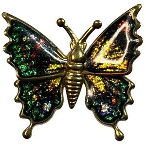 Vintage Multicolor Butterfly Pin